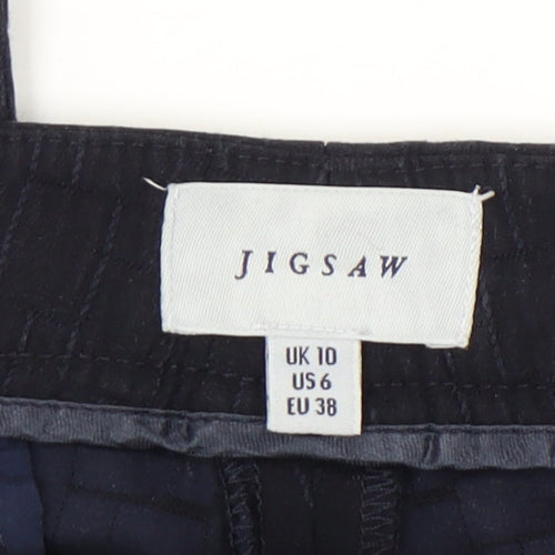 Jigsaw Women's Blue Trousers, Size 10, Cotton Blend