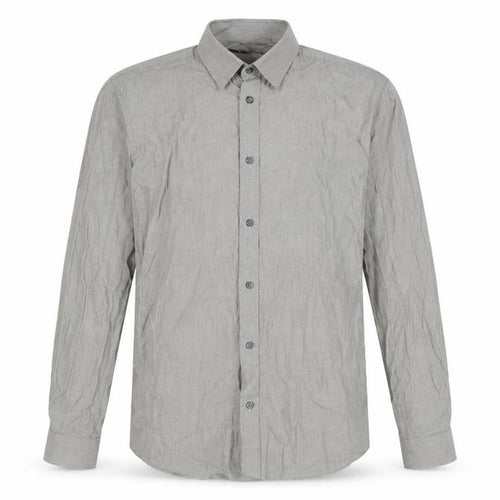 Tiger of Sweden Men's Grey Striped Button-Up Shirt