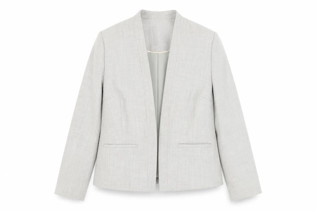 Front view of Eastex Women's Grey Suit Jacket, size 12
