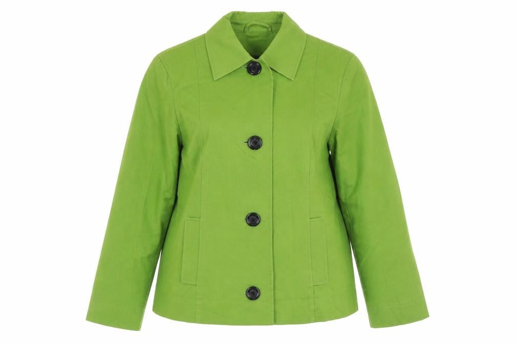 East Women’s Green Cotton Blazer, Size 12, Lined