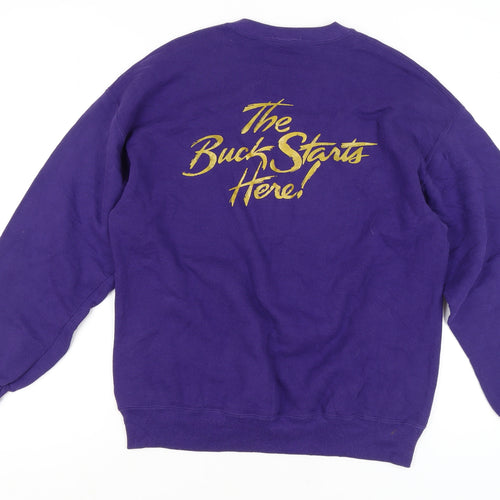 Jerzees Unisex Purple Graphic Pullover Sweatshirt L