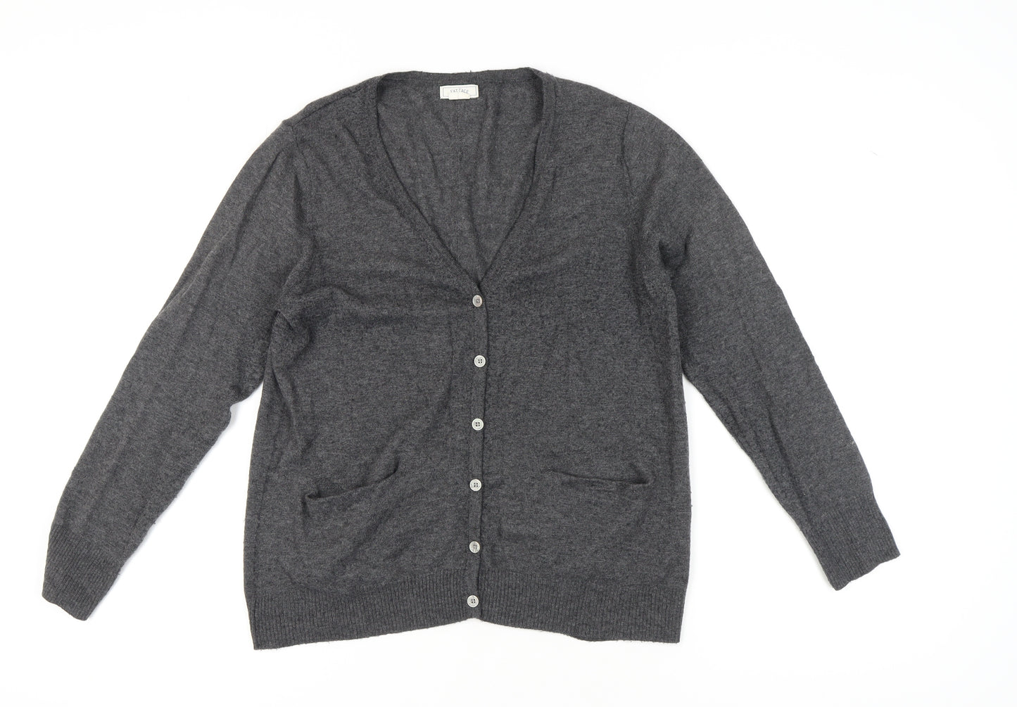 Fat Face Women's Grey Cardigan UK 16 V-Neck