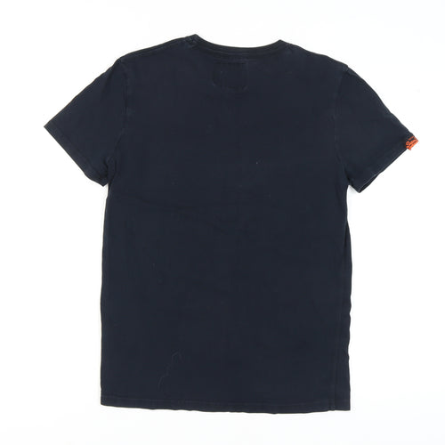 Superdry Unisex Black T-Shirt Size M Vintage Style