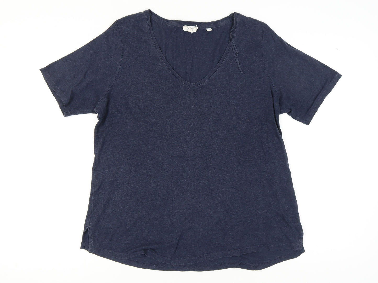 Fat Face Women's Blue Linen T-Shirt Size 16