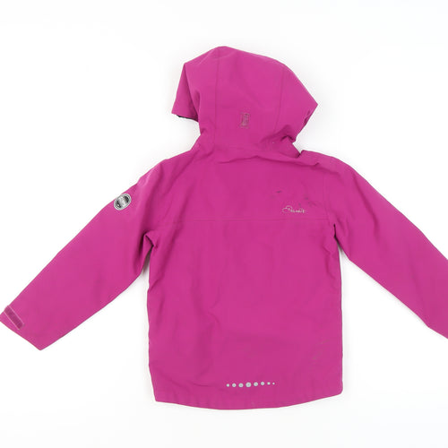 Dare 2b Girls Pink Hooded Waterproof Jacket Size 5-6
