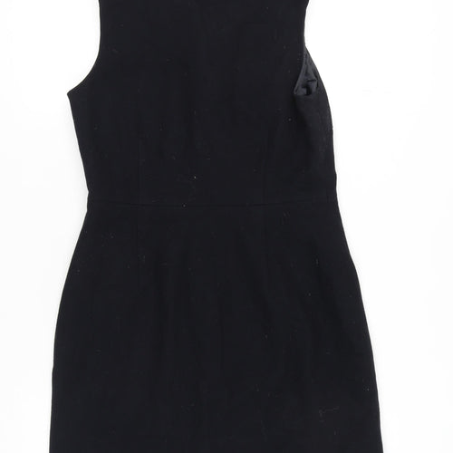 Hobbs Women's Black Collared Sleeveless Dress UK 12