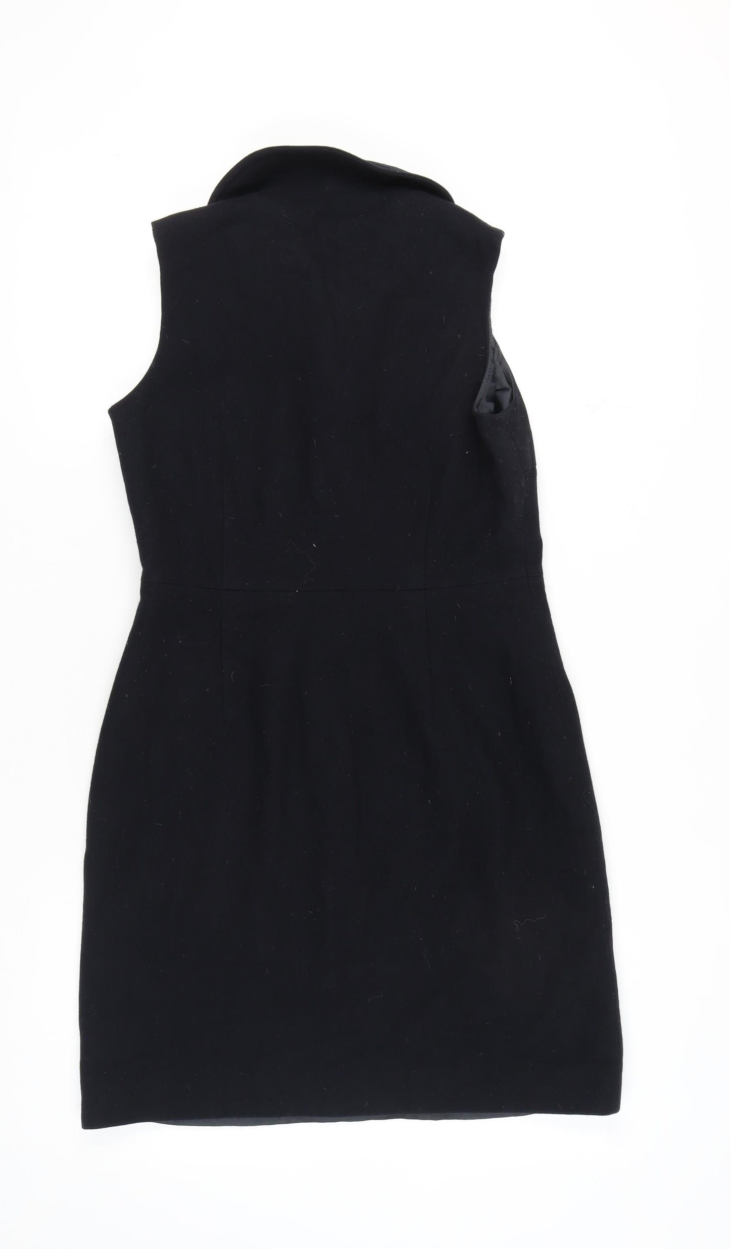 Hobbs Women's Black Collared Sleeveless Dress UK 12