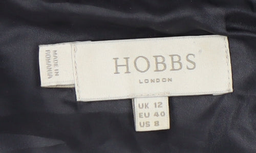 Hobbs Women's Black Collared Sleeveless Dress UK 12
