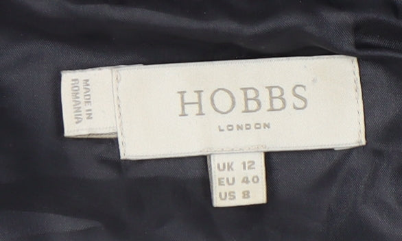 Hobbs Women's Black Collared Sleeveless Dress UK 12
