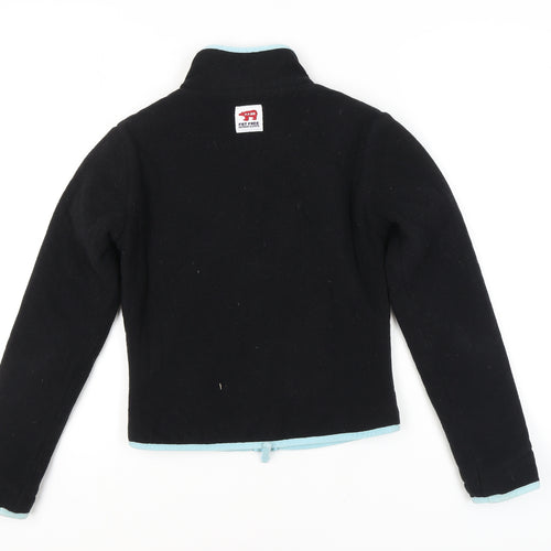 Fat Face Women's Black Fleece Jacket, Small, Full Zip Casual Wear