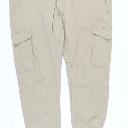Jack & Jones Men's Beige Cargo Trousers Size 50