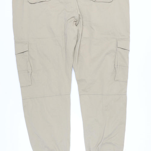 Jack & Jones Men's Beige Cargo Trousers Size 50