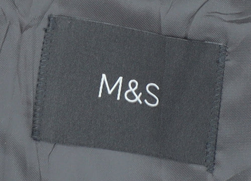 Marks and Spencer Men's Grey Plaid Blazer Size 46R