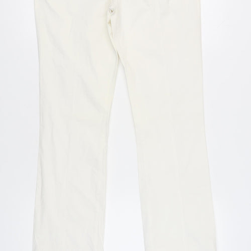 Calvin Klein Women's Ivory Cotton Trousers, Size 31