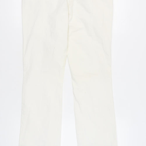Calvin Klein Women's Ivory Cotton Trousers, Size 31