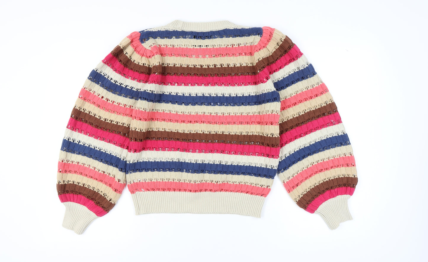 Minus Women's Multicoloured Striped Pullover Jumper