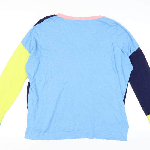 Hush Women's Multicoloured V-Neck Pullover Jumper XL