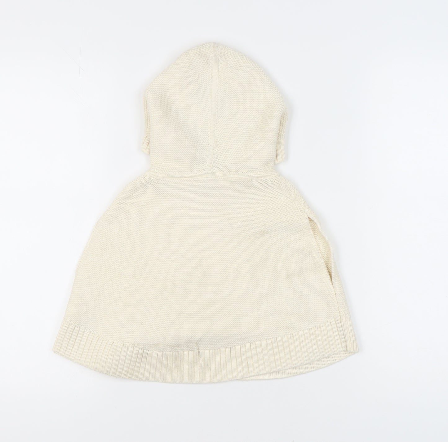 Gap Girls Ivory Knit Cape Jumper, Hooded, 3 Years