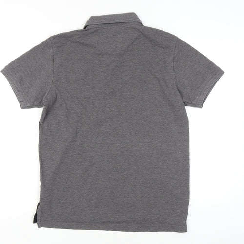 Pierre Cardin Men's Grey-Black M Colourblock Polo