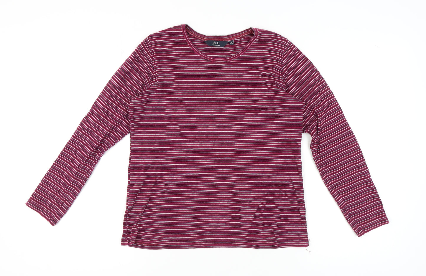 Isle Essentials Women's Red Striped Jersey T-Shirt M