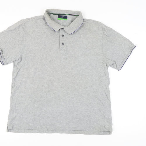 Marks and Spencer Men's Grey Polo Shirt M Golf