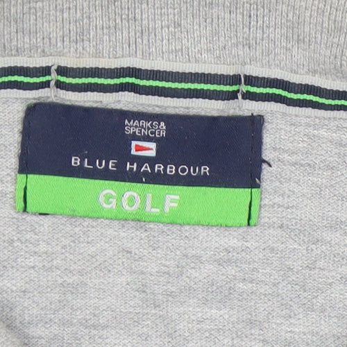 Marks and Spencer Men's Grey Polo Shirt M Golf