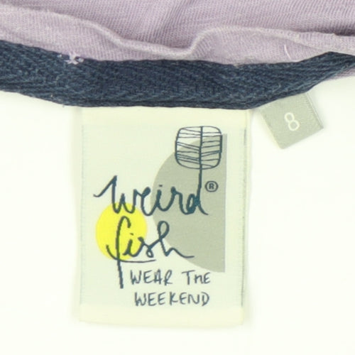 Weird Fish Women's Purple T-Shirt Size 8 Casual