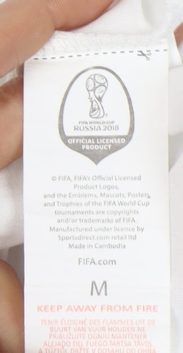 FIFA England Men's White T-Shirt M World Cup 2018