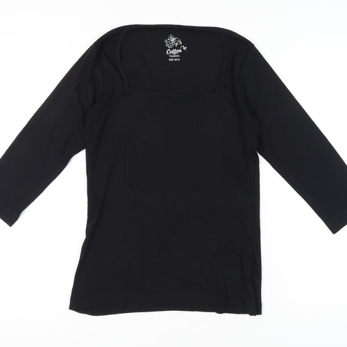 Cotton Traders Women's Black Top Size 10/12