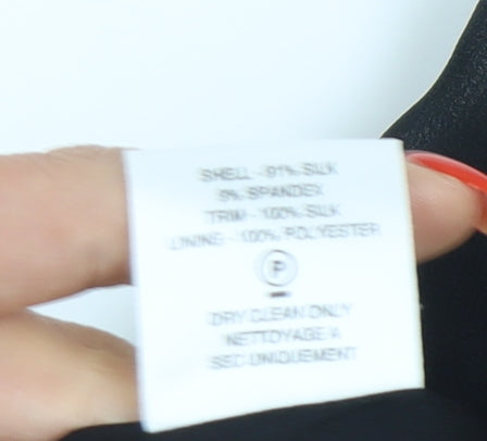 Alex & Co. Women's Black Silk Ruffle Blouse Size 16