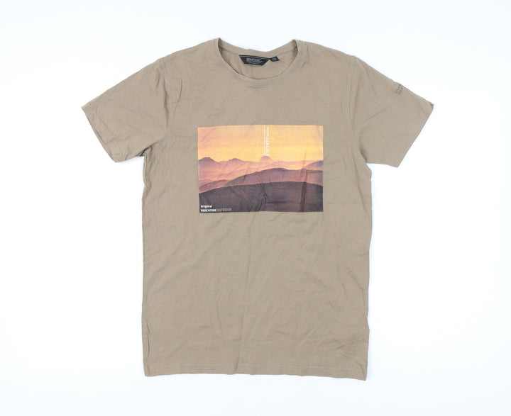 Regatta Men's Beige Graphic Print T-Shirt Size S
