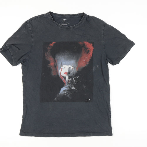 IT Chapter Two Men's Black Pennywise Horror Movie T-Shirt, Medium