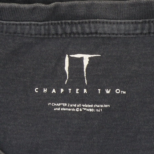 IT Chapter Two Men's Black Pennywise Horror Movie T-Shirt, Medium