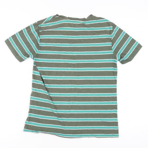 Levi's Men's Green Striped T-Shirt, Size S