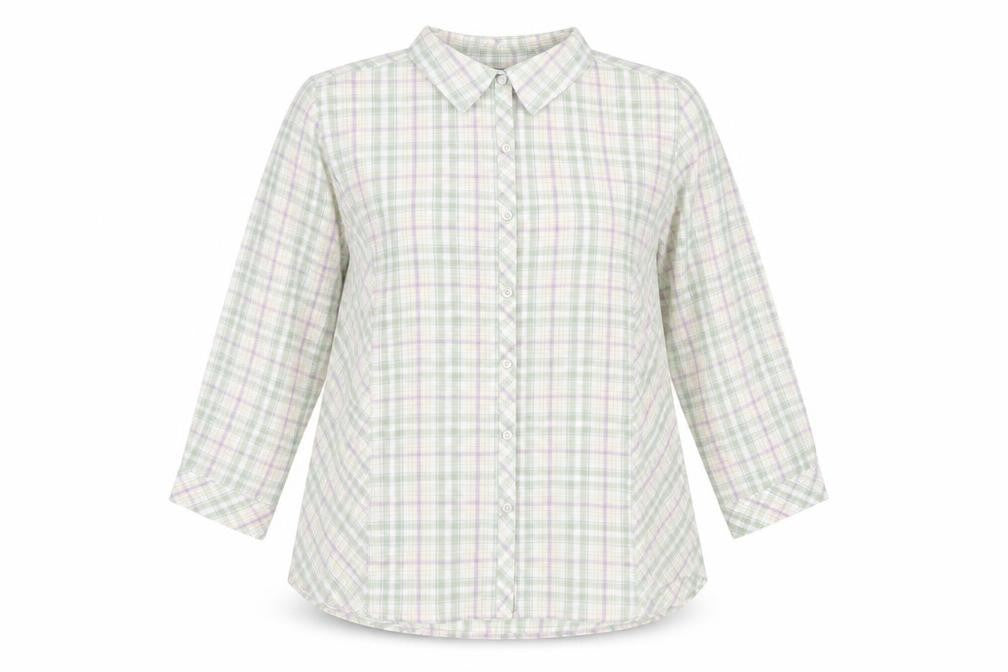 Front view of Isle Women's Multicoloured Button-Up Shirt -, size 24