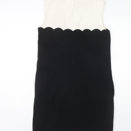 Escada Women's Black Ivory Sheath Dress Size 8 Formal
