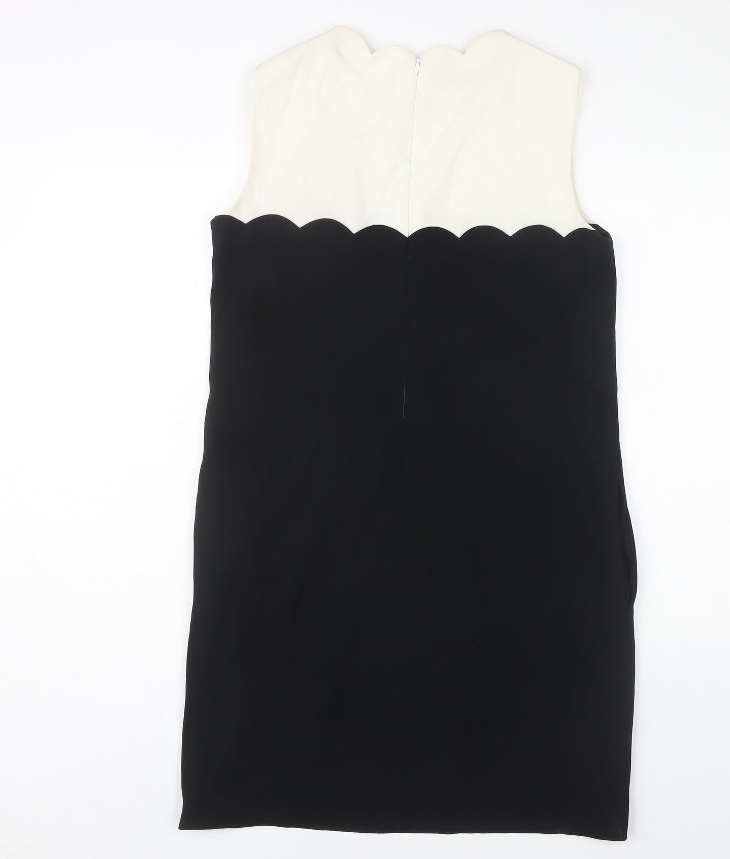 Escada Women's Black Ivory Sheath Dress Size 8 Formal