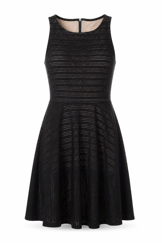 Front view of BCBGMAXAZRIA Women's Dress Black Sleeveless, size S