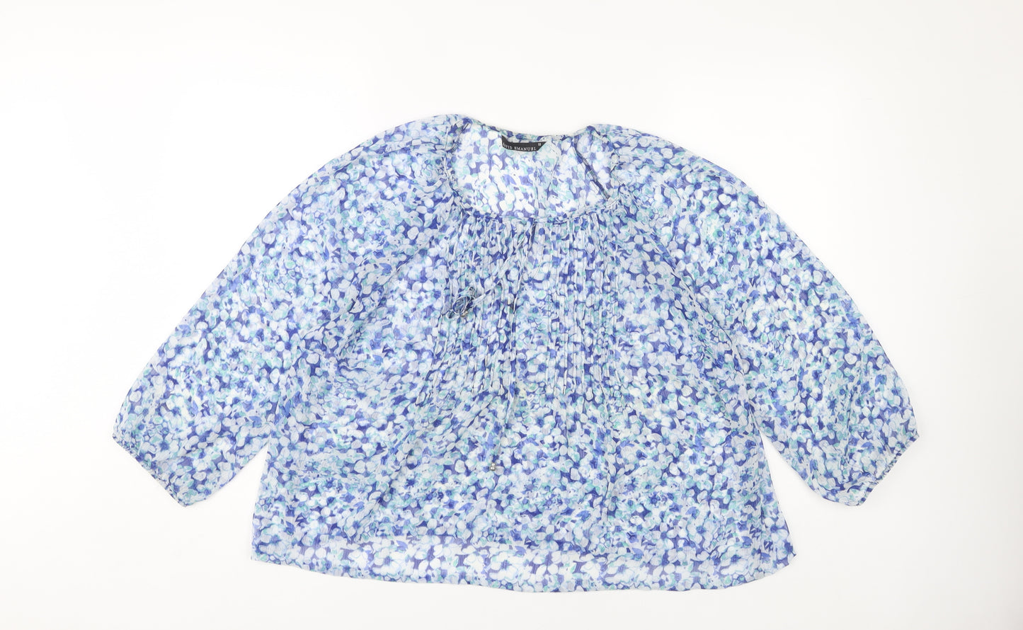 David Emanuel Women's Floral Tunic Blouse Size 18 Multicoloured
