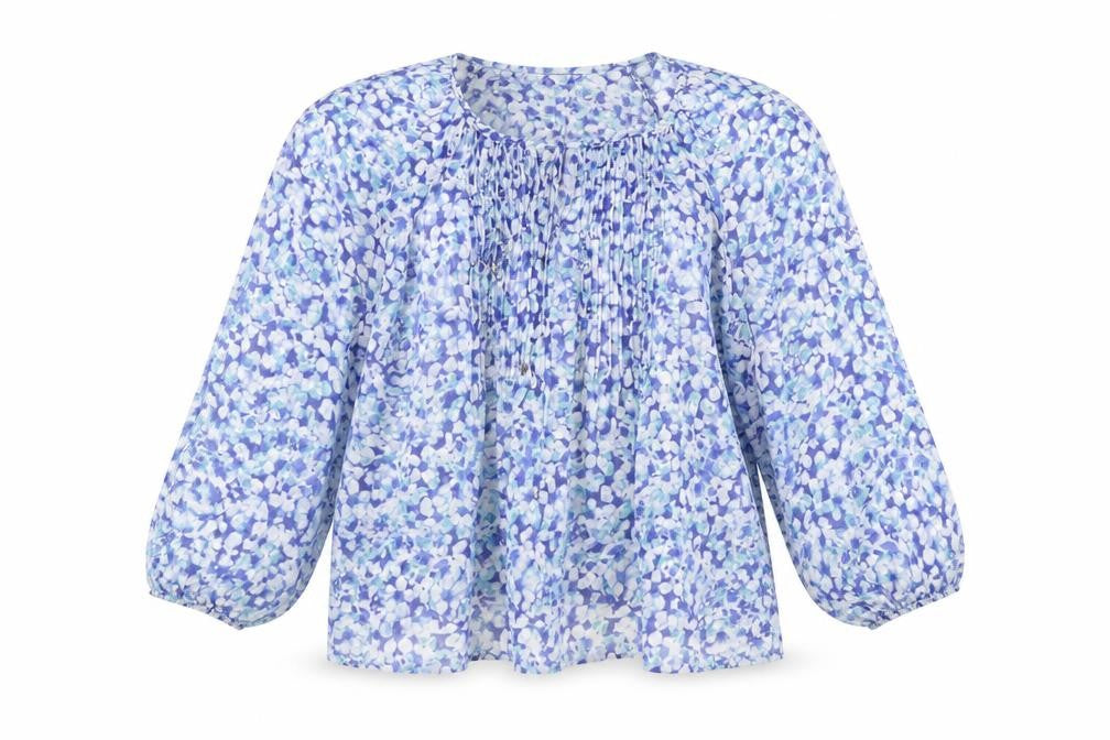 Front view of David Emanuel Women's Floral Tunic Blouse, size 18, Multicoloured