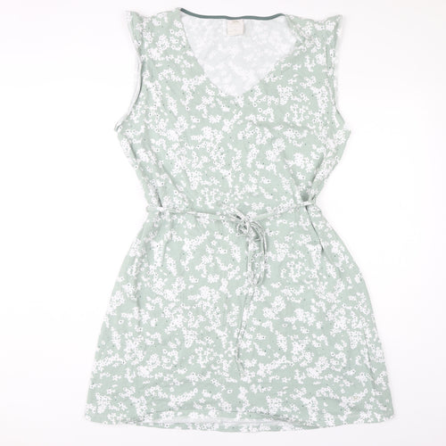 Trespass Women's Green Floral Sleeveless A-Line Dress
