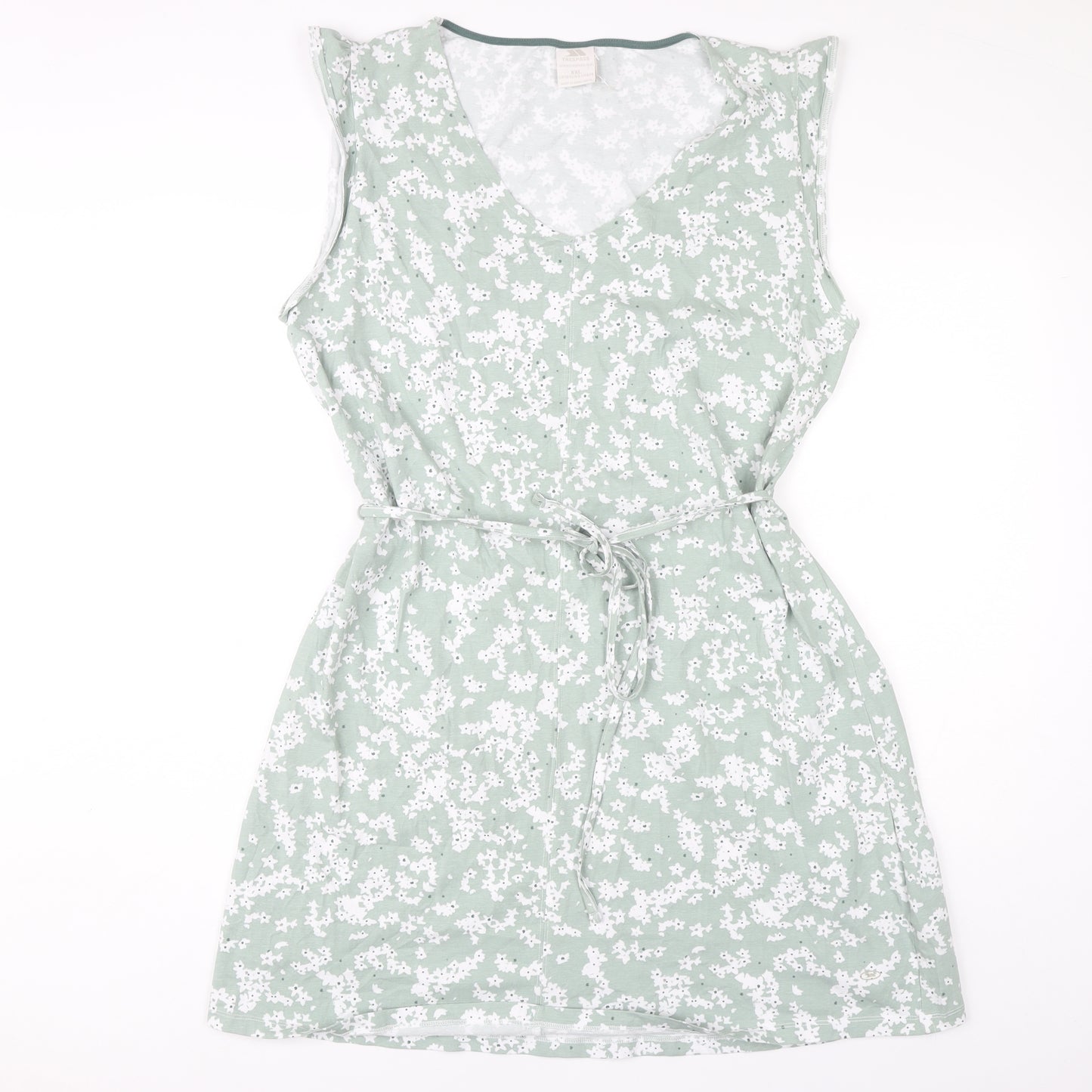Trespass Women's Green Floral Sleeveless A-Line Dress