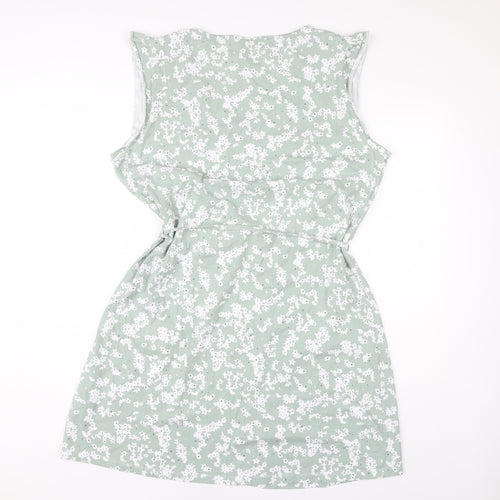 Trespass Women's Green Floral Sleeveless A-Line Dress
