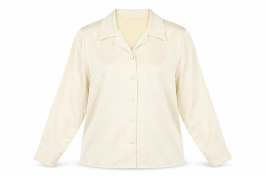 Front view of Viyella Women's Beige Button-Up Shirt, size 12