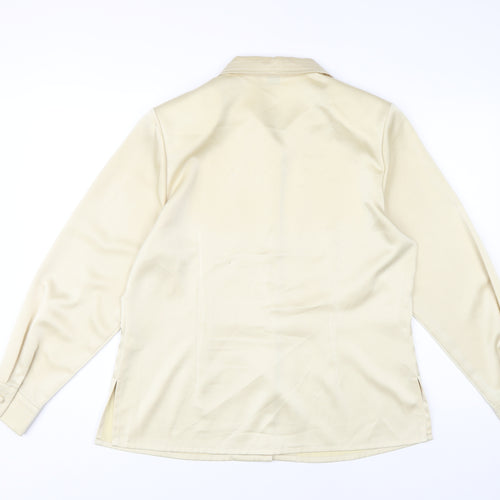 Viyella Women's Beige Button-Up Shirt Size 12
