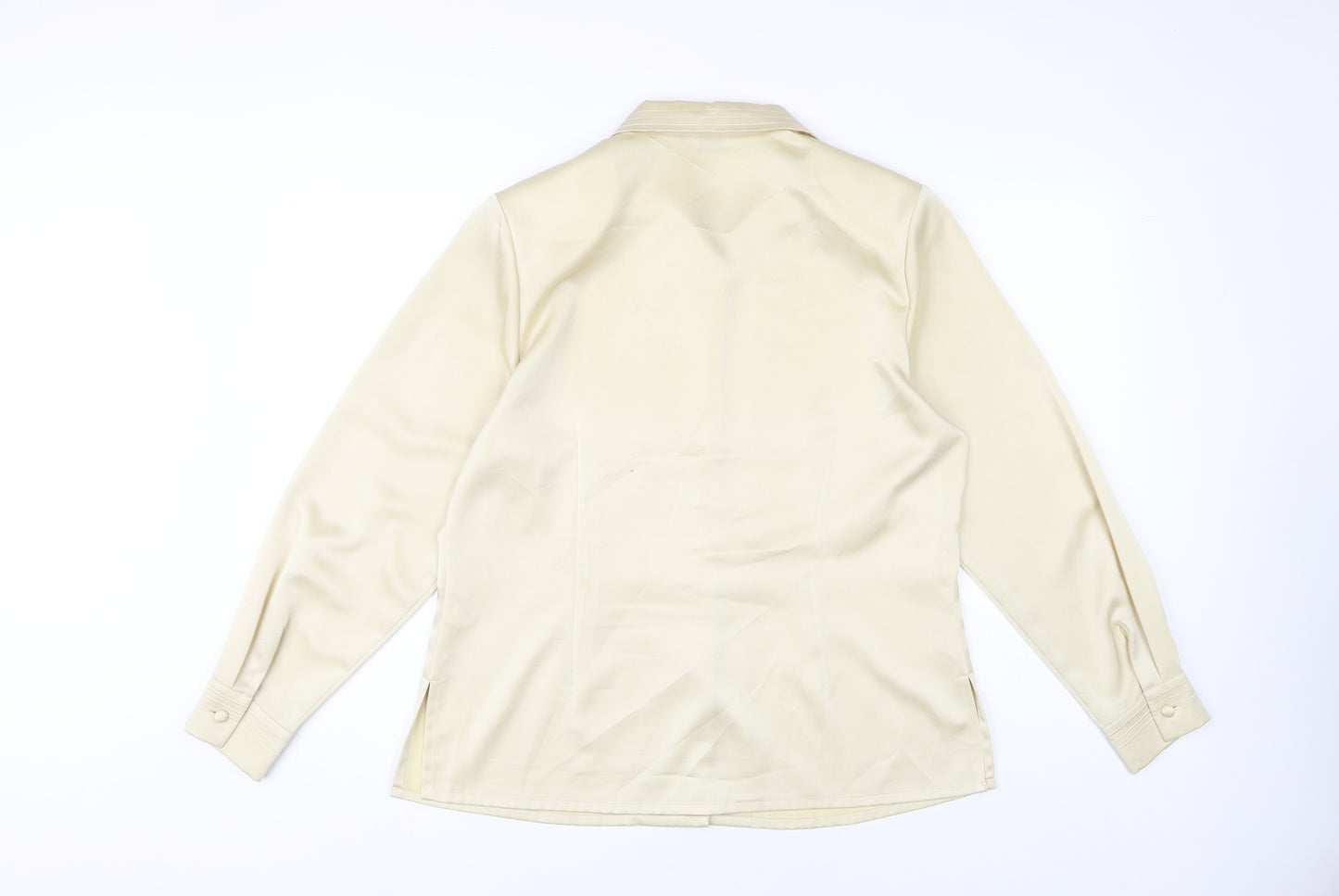 Viyella Women's Beige Button-Up Shirt Size 12