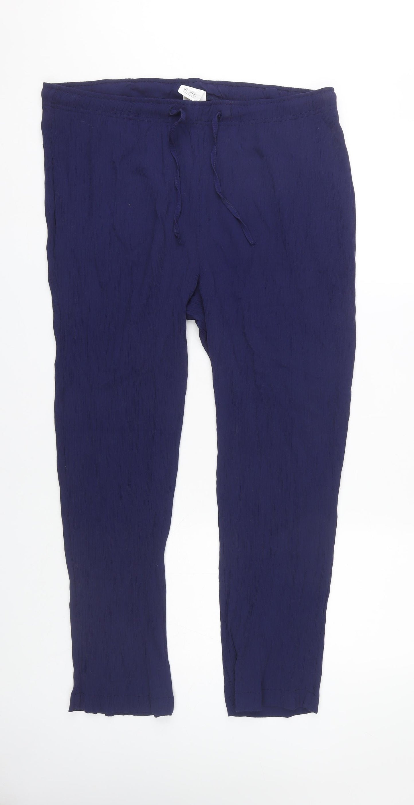 Damart Women's Blue Relaxed Fit Trousers