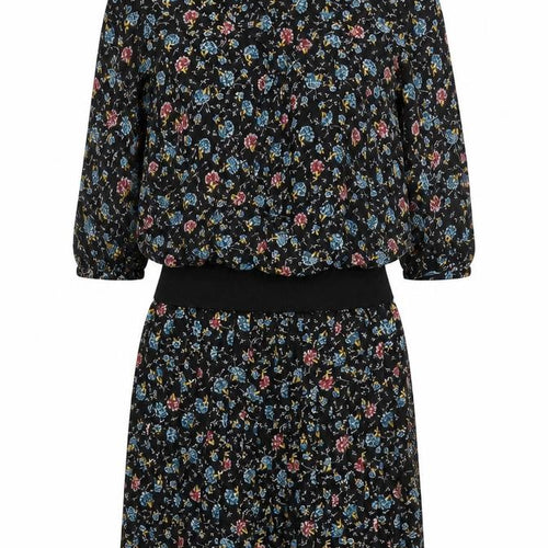 Berkertex Women's Black Floral Sheath Dress, Size 12