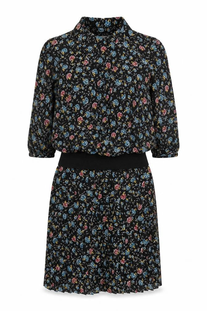 Berkertex Women's Black Floral Sheath Dress, Size 12