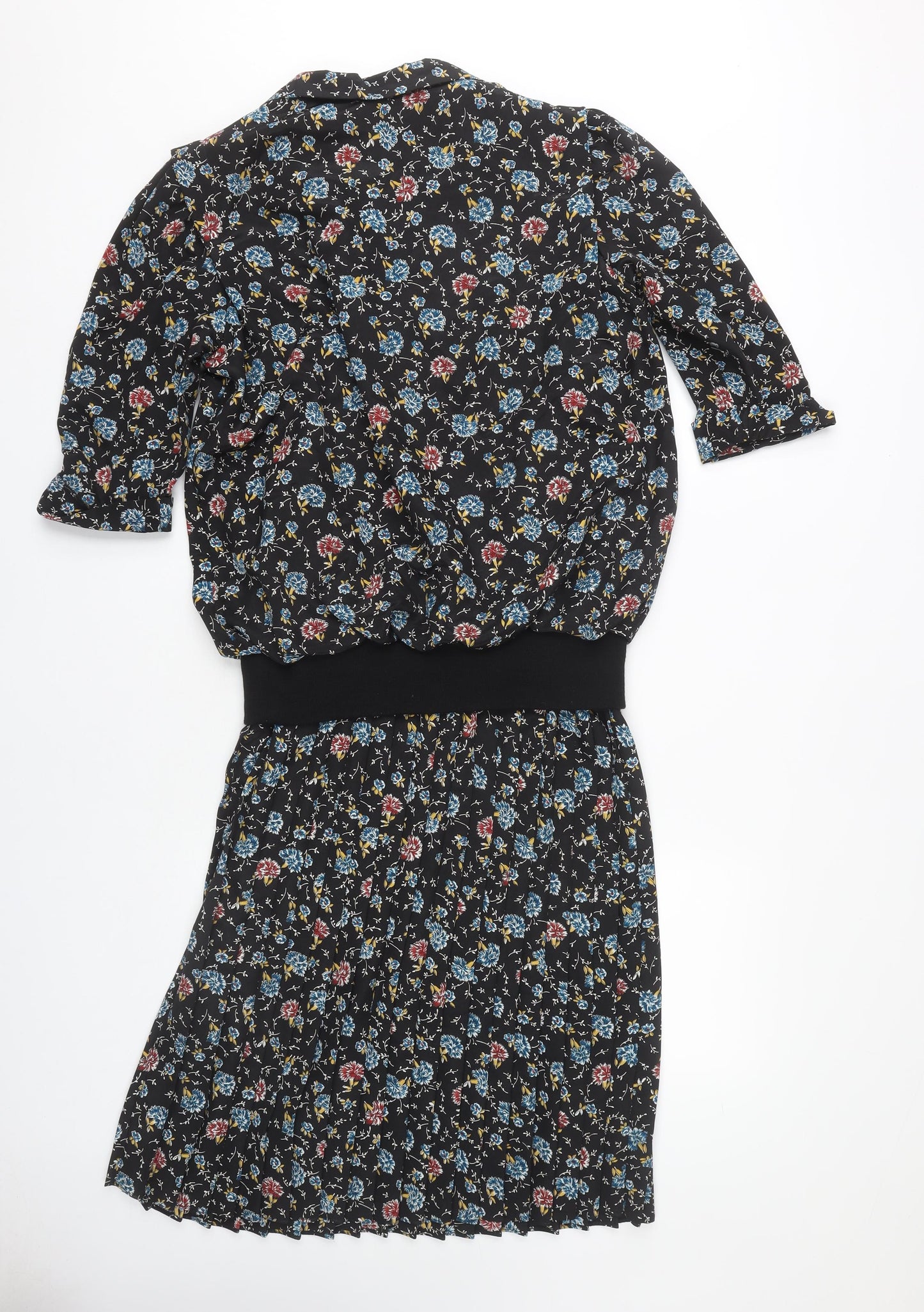 Berkertex Women's Black Floral Sheath Dress, Size 12